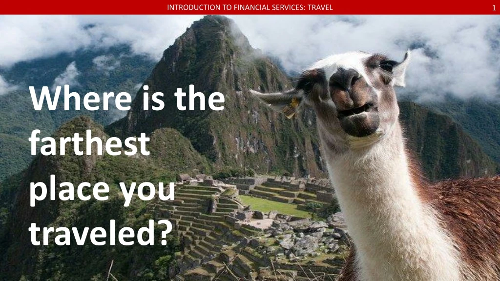 introduction to financial services travel
