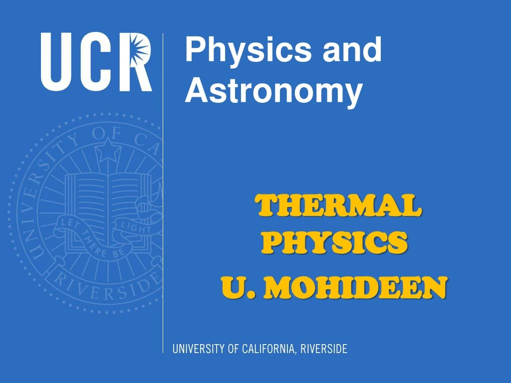 physics and astronomy