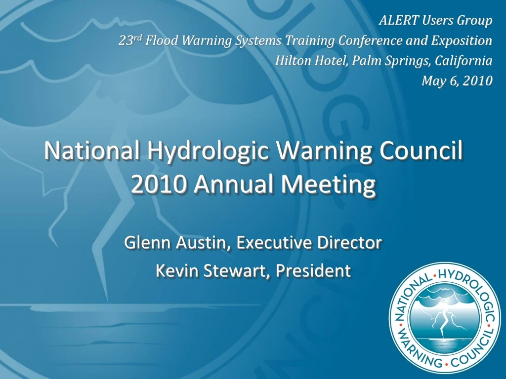 national hydrologic warning council 2010 annual meeting