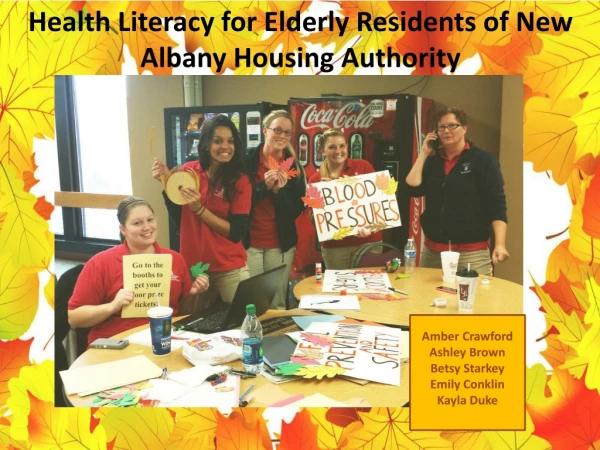 Health Literacy for Elderly Residents of New Albany Housing Authority