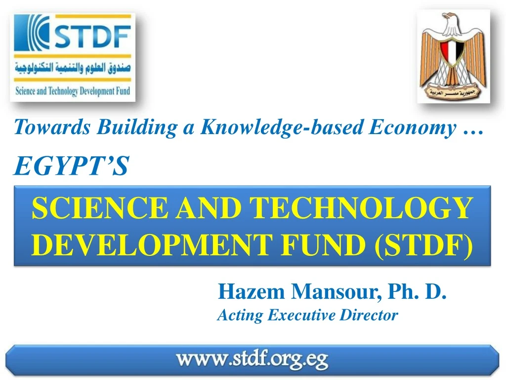 towards building a knowledge based economy egypt s