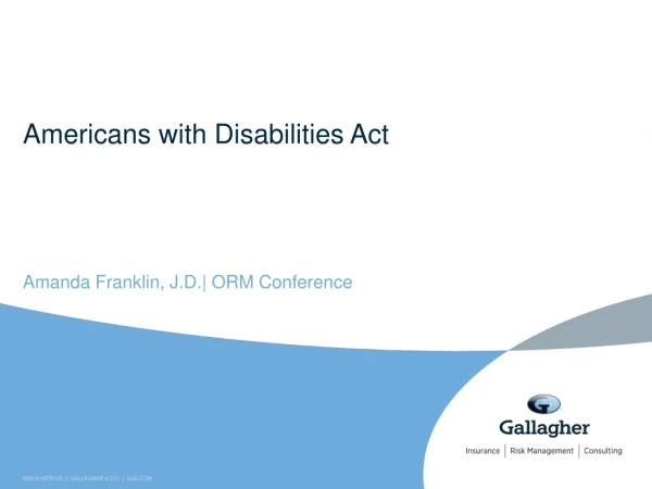 Americans with Disabilities Act