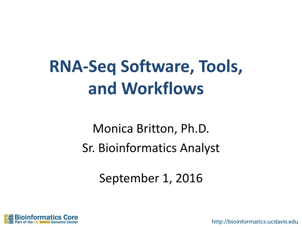 rna seq software tools and workflows