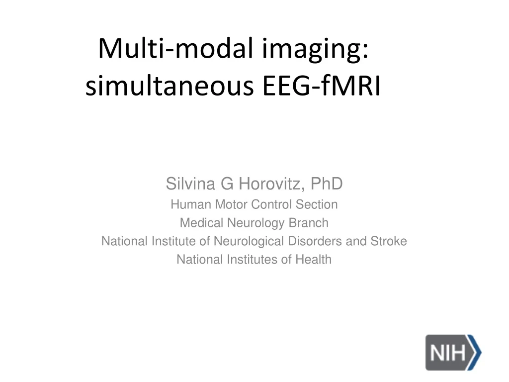 multi modal imaging simultaneous eeg fmri