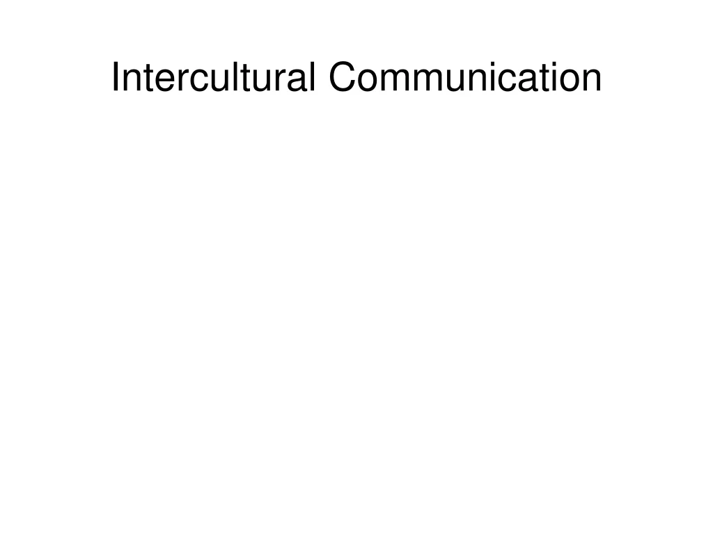 intercultural communication