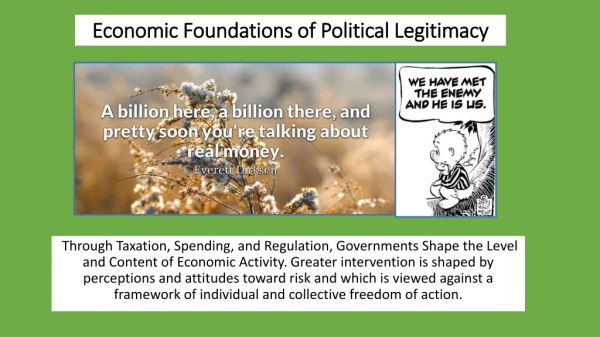 Economic Foundations of Political Legitimacy