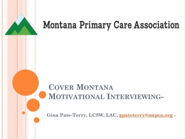 Cover Montana Motivational Interviewing-