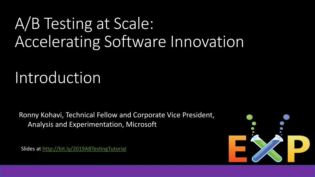 a b testing at scale accelerating software innovation introduction