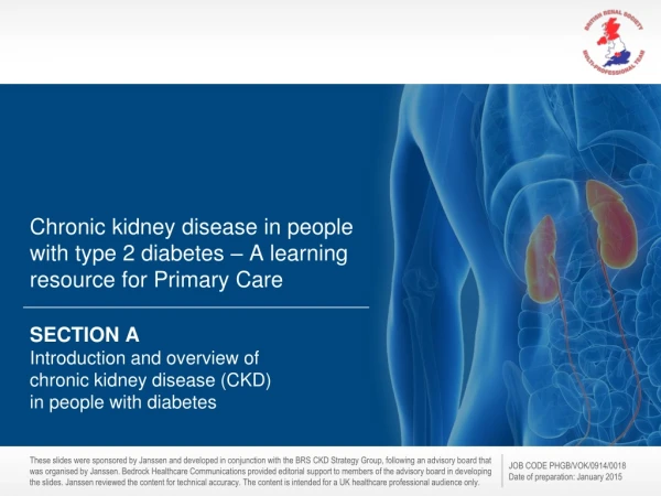 Section A Introduction and overview of chronic kidney disease (CKD) in people with diabetes
