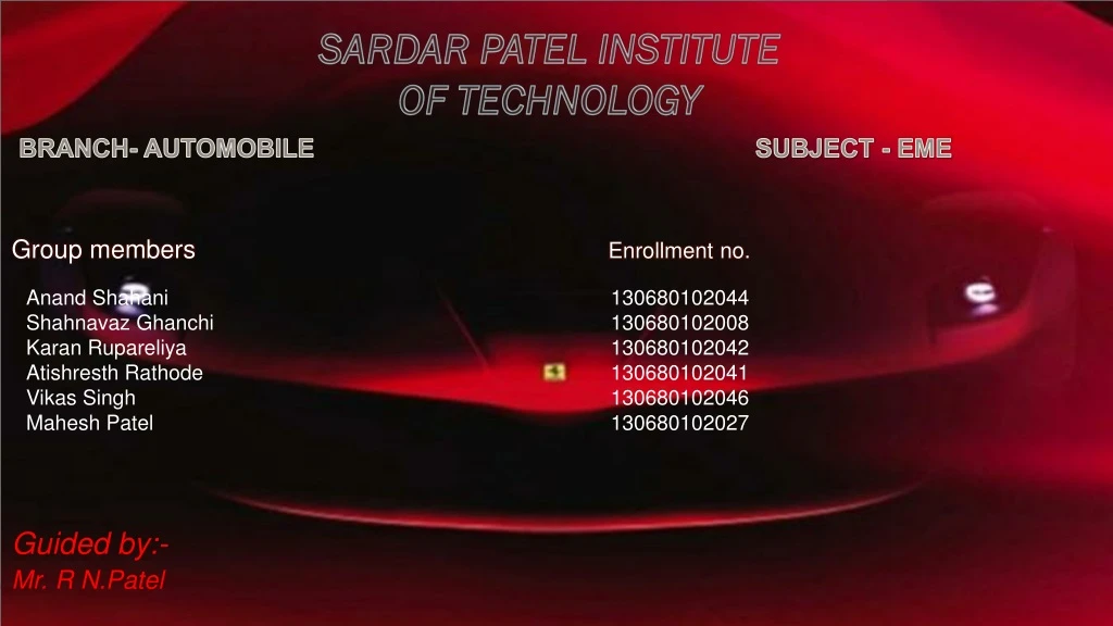 sardar patel institute of technology