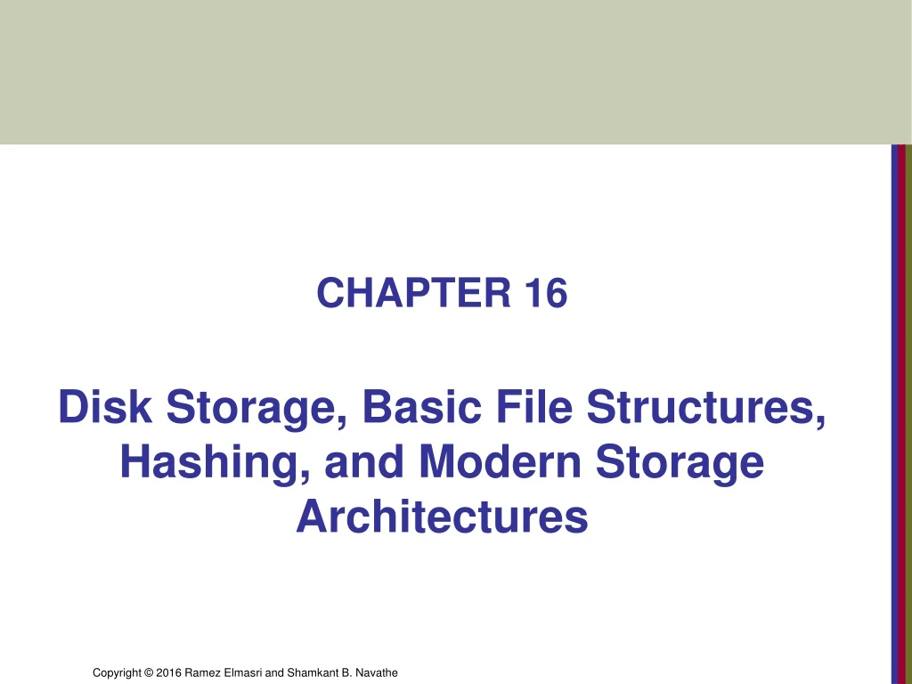 chapter 16 disk storage basic file structures