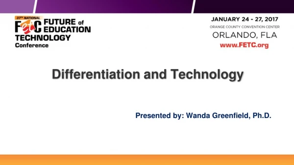 Differentiation and Technology