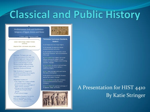 Classical and Public History