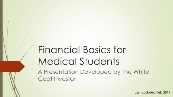 Financial Basics for Medical Students
