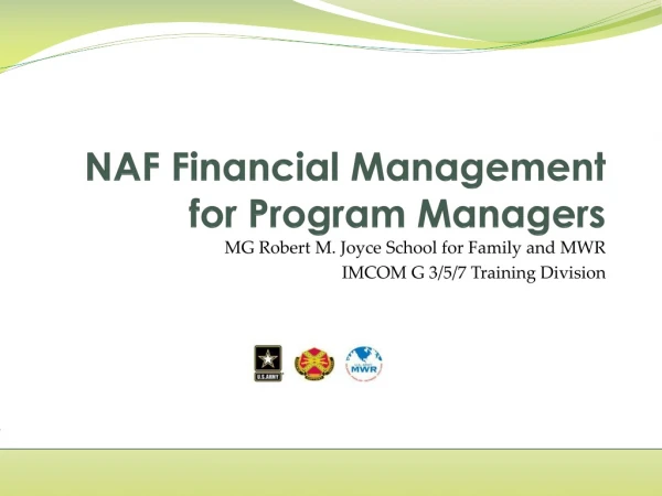 NAF Financial Management for Program Managers