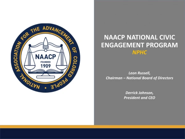 NAACP NATIONAL CIVIC ENGAGEMENT PROGRAM NPHC