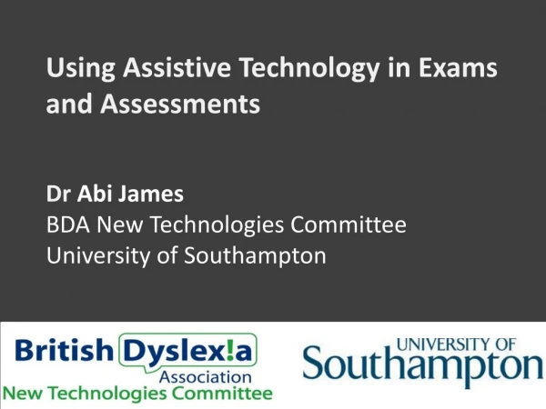 Using Assistive Technology in Exams and Assessments