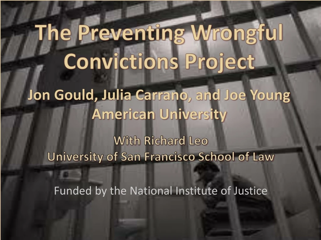 the preventing wrongful convictions project