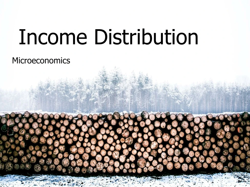 income distribution