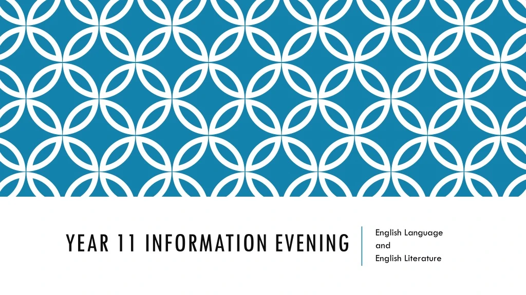 year 11 information evening