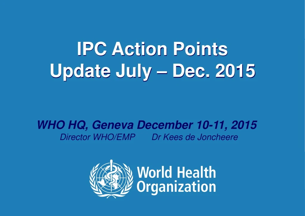 ipc action points update july dec 2015