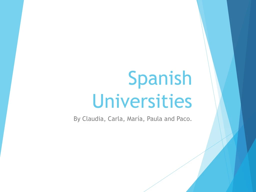 spanish universities