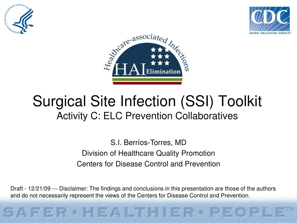 surgical site infection ssi toolkit activity c elc prevention collaboratives