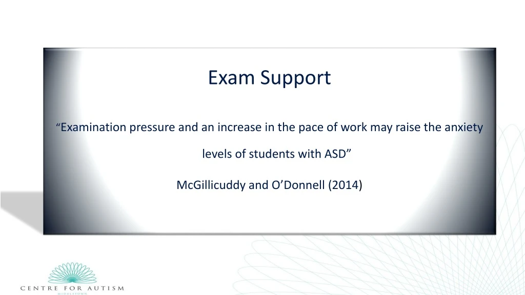 exam support examination pressure and an increase