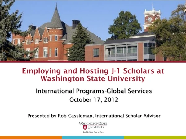Employing and Hosting J-1 Scholars at Washington State University