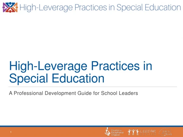 High-Leverage Practices in Special Education