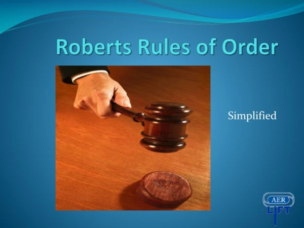 Roberts Rules of Order