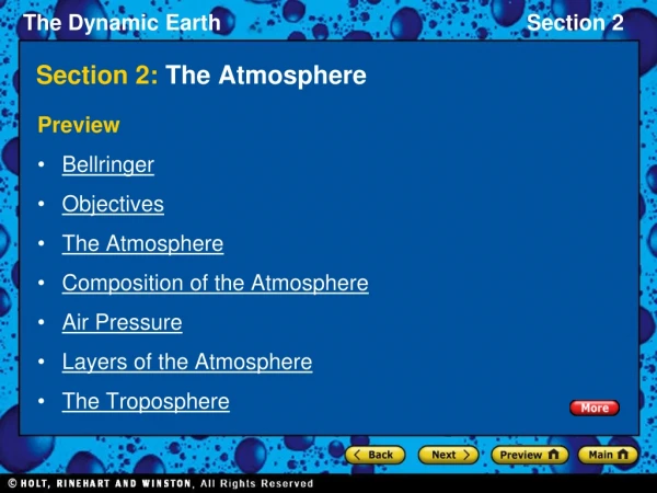 Section 2: The Atmosphere