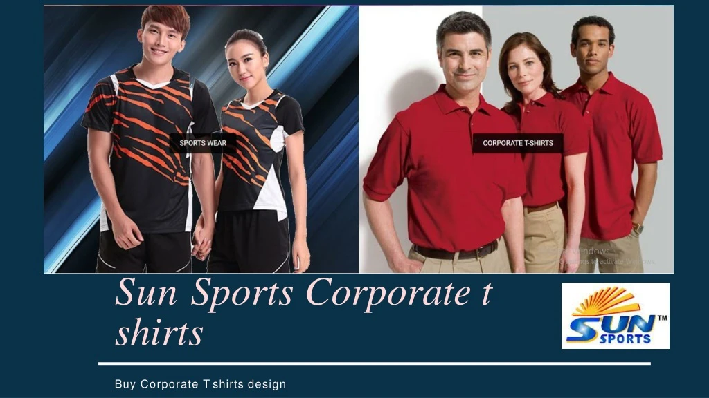 sun sports corporate t shirts