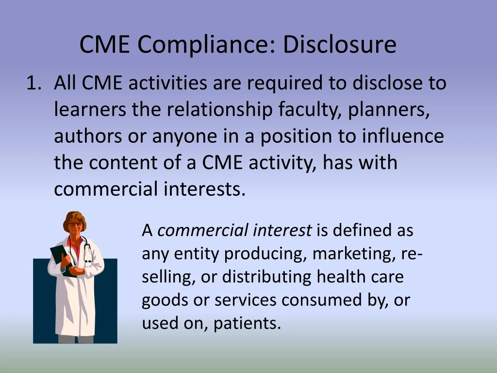 cme compliance disclosure