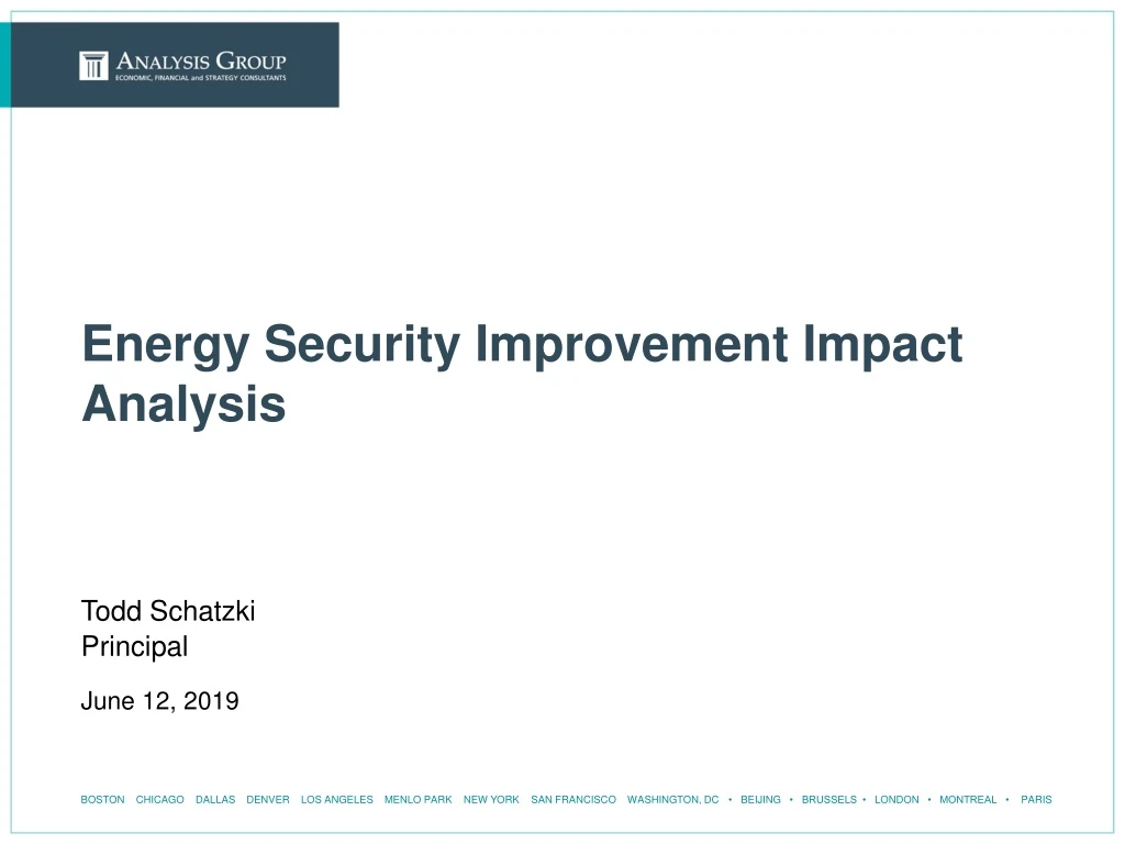 energy security improvement impact analysis