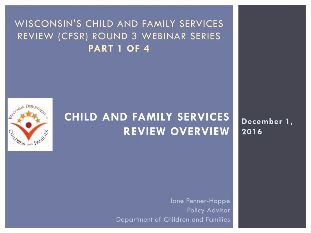 child and family services review overview