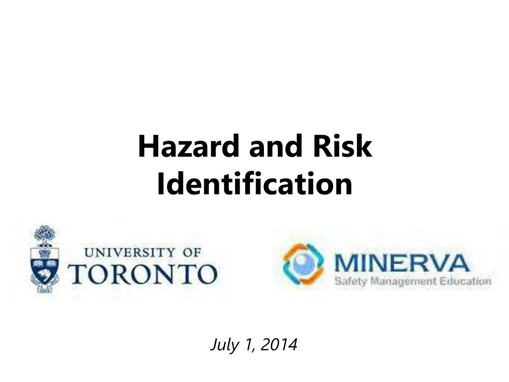 haz ar d a nd risk identification