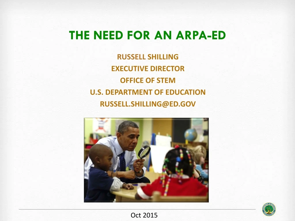 the need for an arpa ed