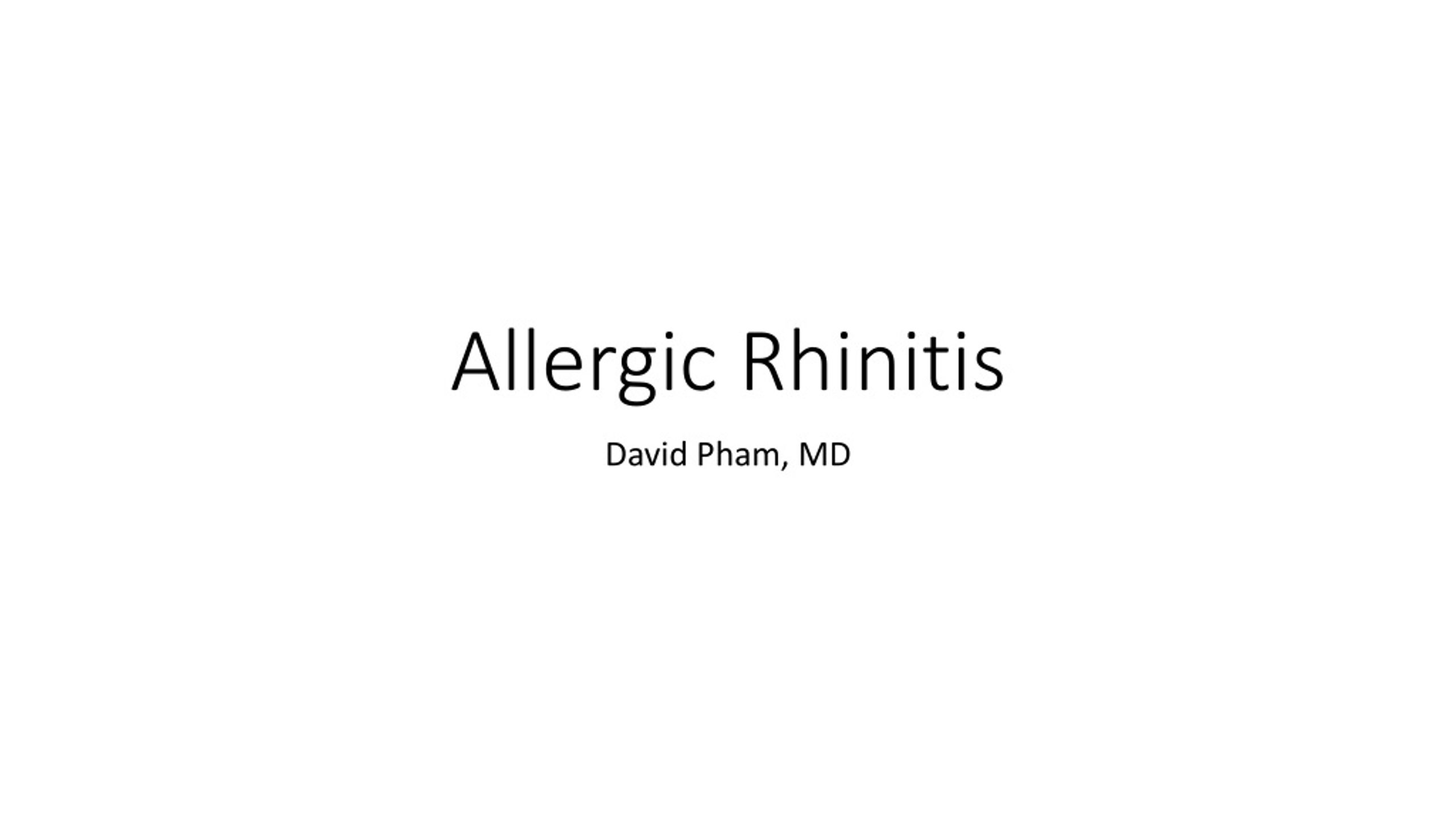 Allergic Rhinitis in Children and Adults - slide 1