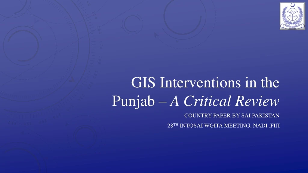 gis interventions in the punjab a critical review