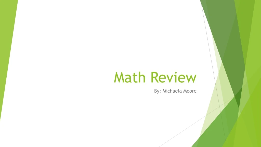 math review