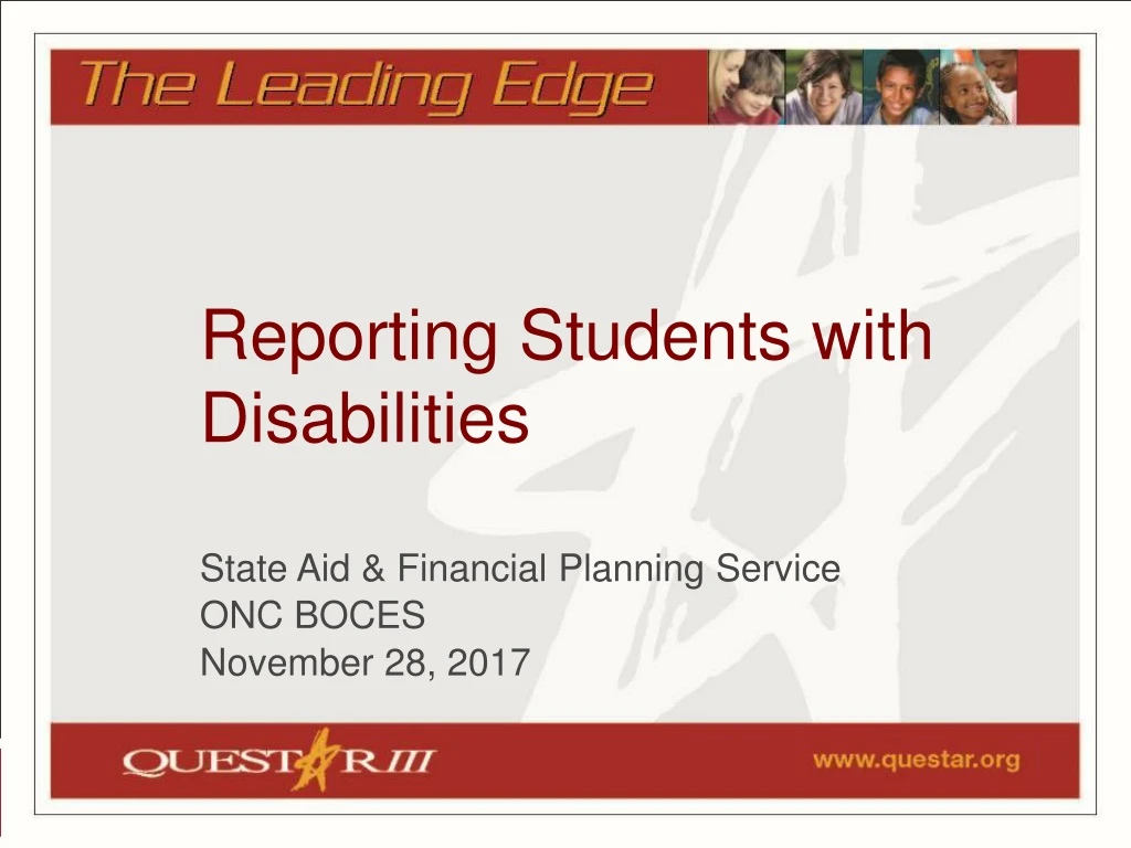 reporting students with disabilities