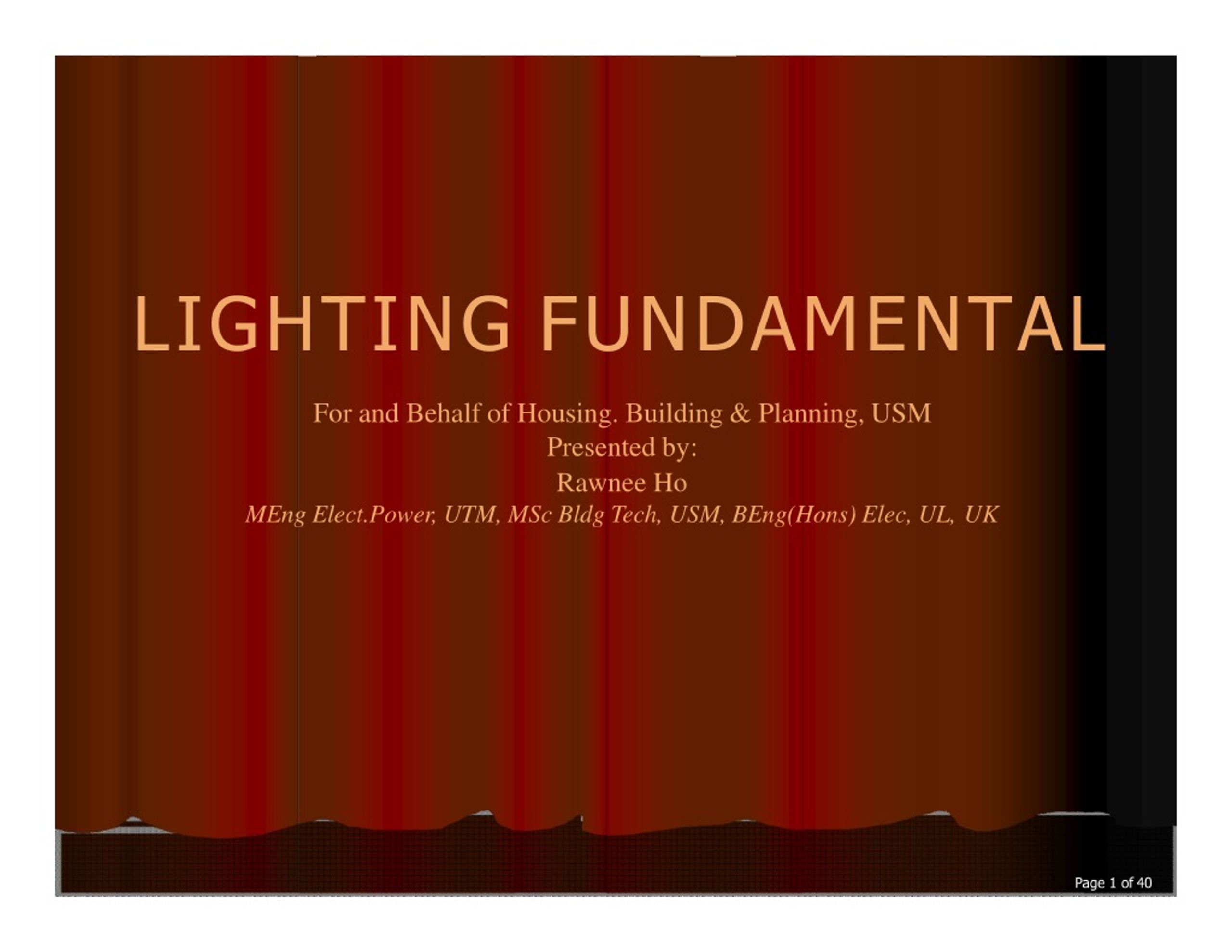 PPT - Lighting Fundamentals: Comprehensive Guide to Lighting Basics ...