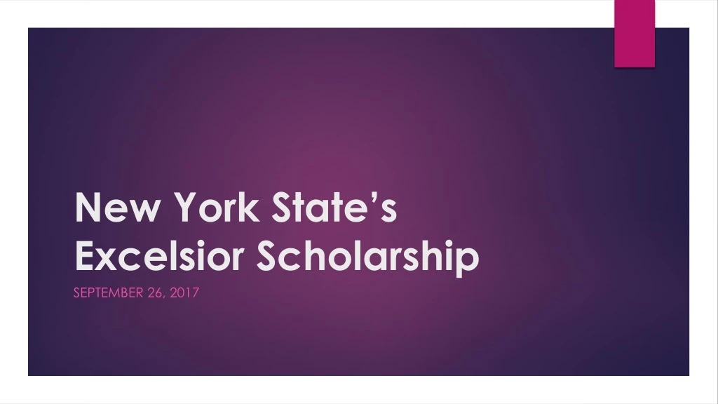 new york state s excelsior scholarship