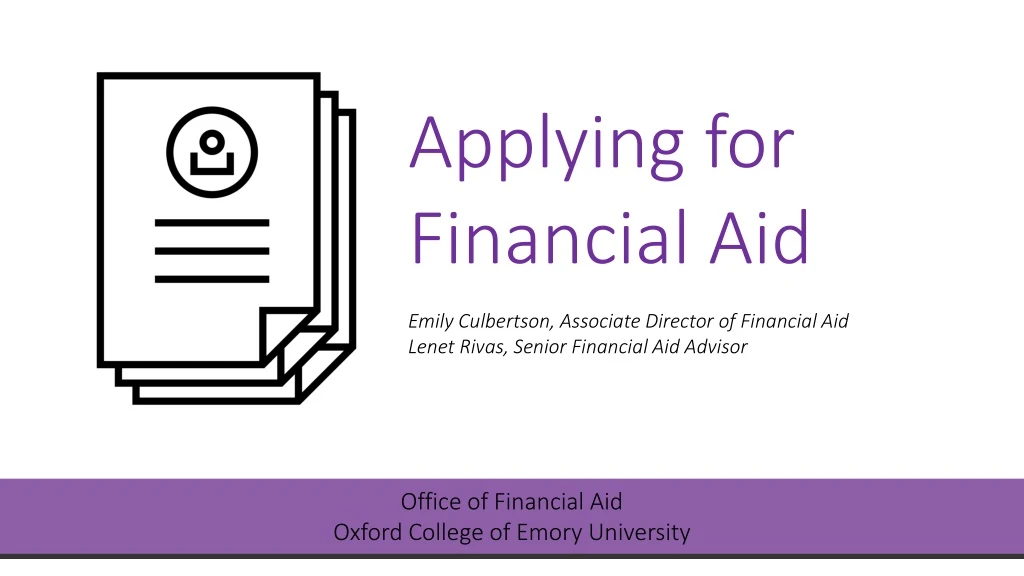 applying for financial aid