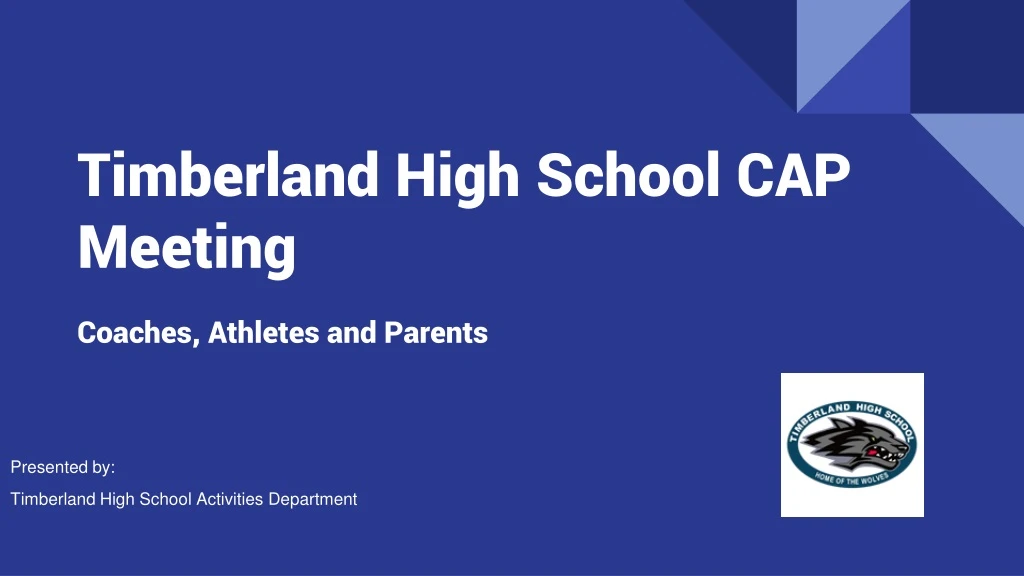 timberland high school cap meeting