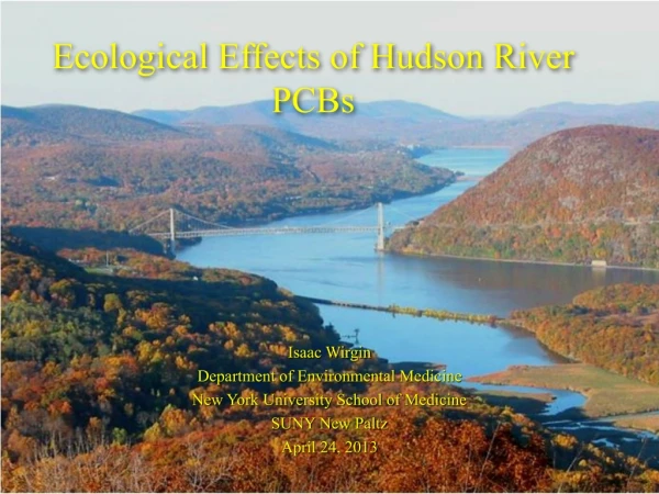 Ecological Effects of Hudson River PCBs