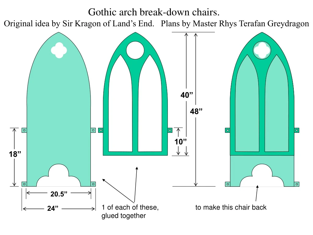 gothic arch break down chairs original idea