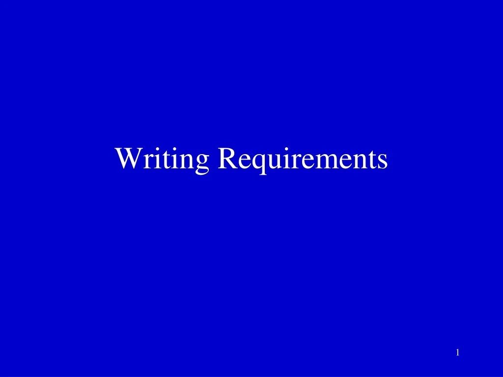 writing requirements