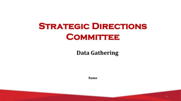 Strategic Directions Committee